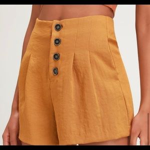 successfully stella camel brown button up shorts OUT OF STOCK ONLINE!!